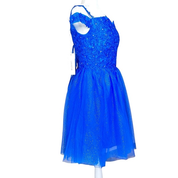 NEW Lavetir Fairycore Dress 8 Dance Sparkle Lace Up Tulle Cosplay - Picture 3 of 16